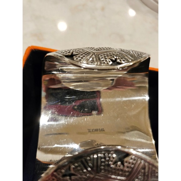 John Hardy Cuff Bracelet for a COWBOYS FAN Star Cutout Wide Band Sterling Silver - Picture 14 of 16